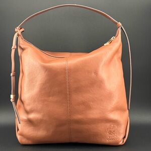 Vince Camuto Corin Caramel Genuine Leather Hobo Bag